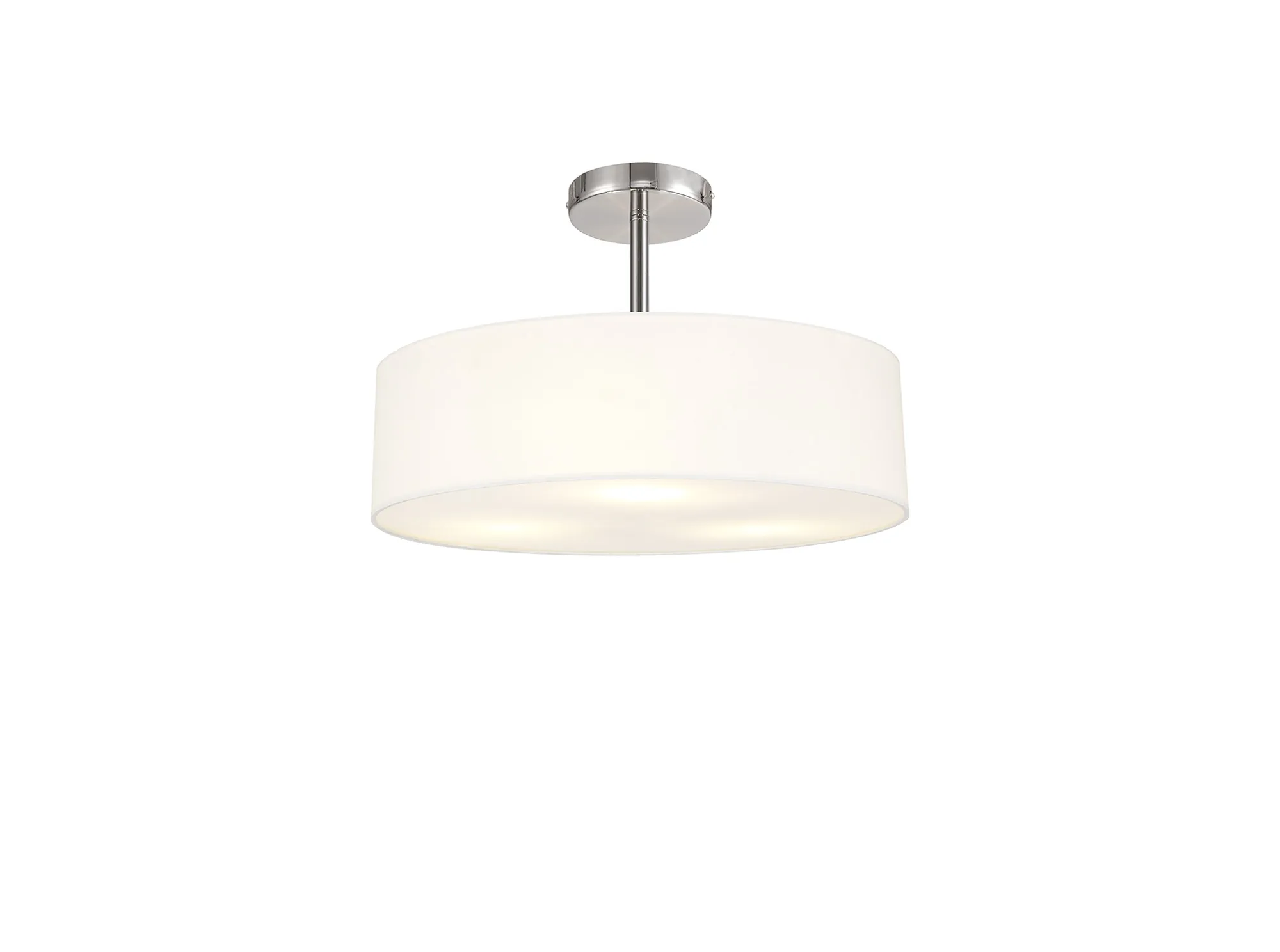 DK0739  Baymont 45cm; Semi Flush 5 Light Polished Chrome; Grey/White